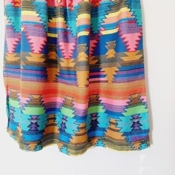 BILLABONG | Neon Southwestern Aztec Tribal Geo Print Tank Top Dress Sz M - Picture 4 of 11